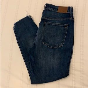 Madewell jeans. Dark blue 10 inch high rise skinny